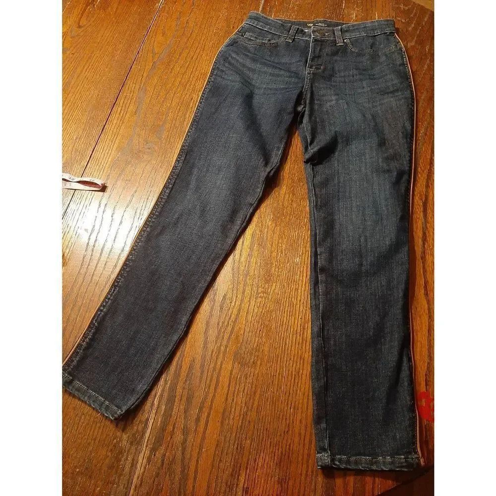 Size 4S Lee Petite Slim Fit Mid Rise Skinny Leg Sculpting Denim Blue Jeans